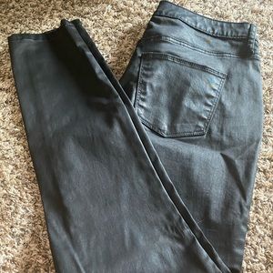 Black Pleather skinny jeans